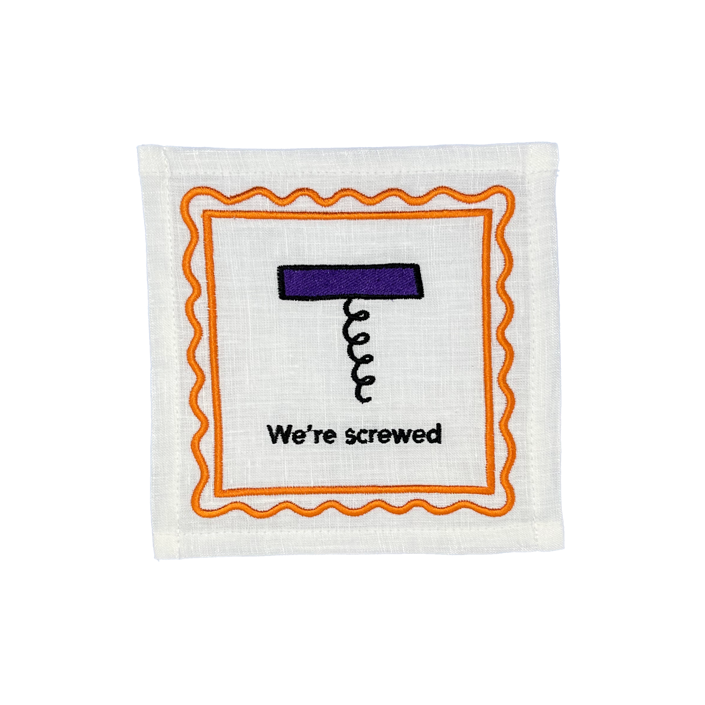 Cheeky Linen Cocktail Napkins | Set of 4