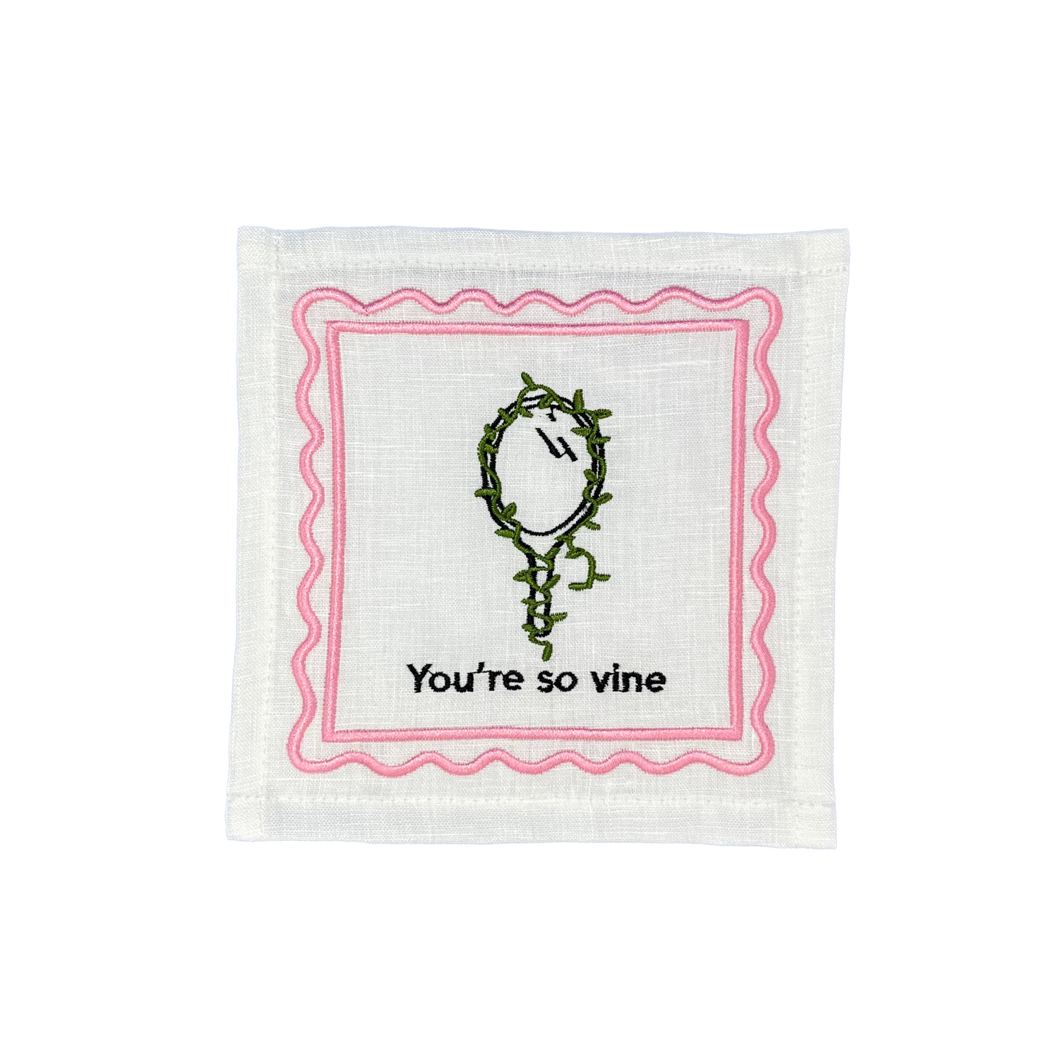 Cheeky Linen Cocktail Napkins | Set of 4